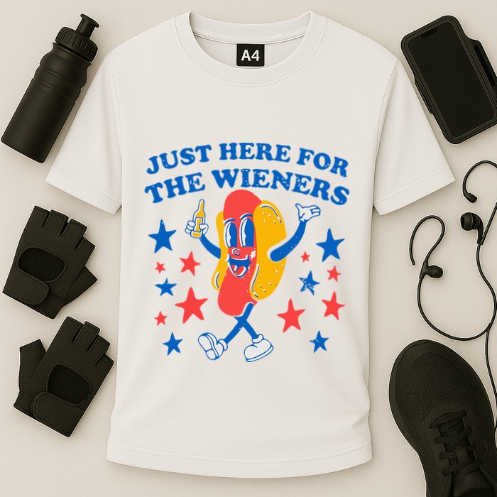 Hotdog IM Just Here For The Wieners Performance Shirt