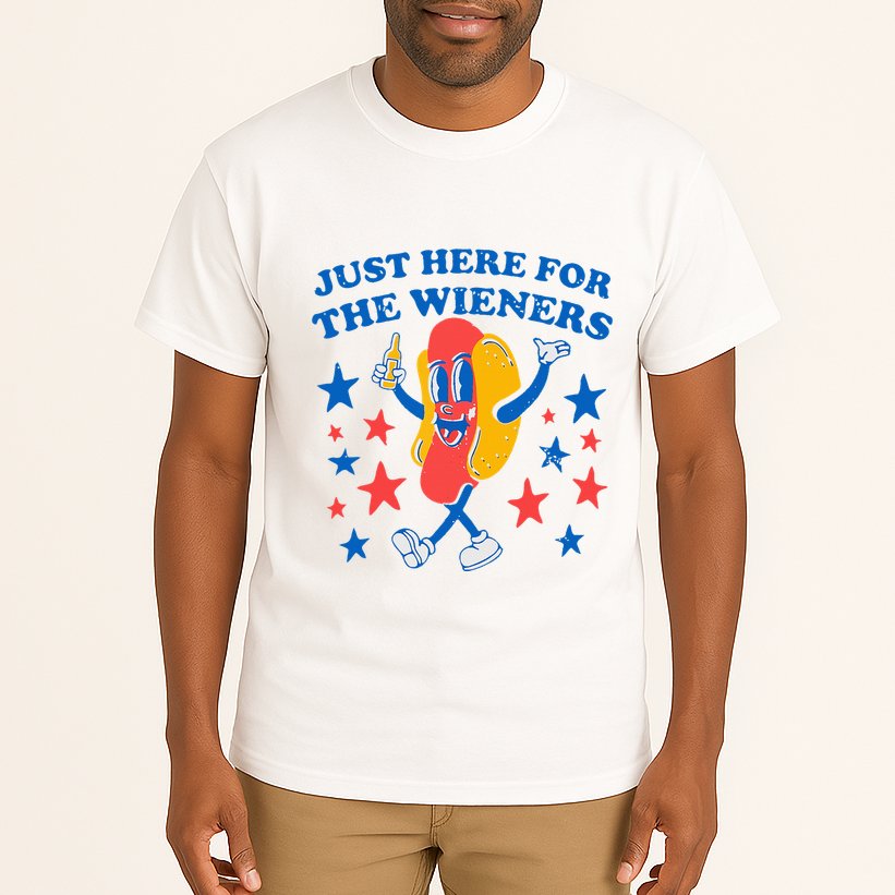 Hotdog IM Just Here For The Wieners Tall T-Shirt