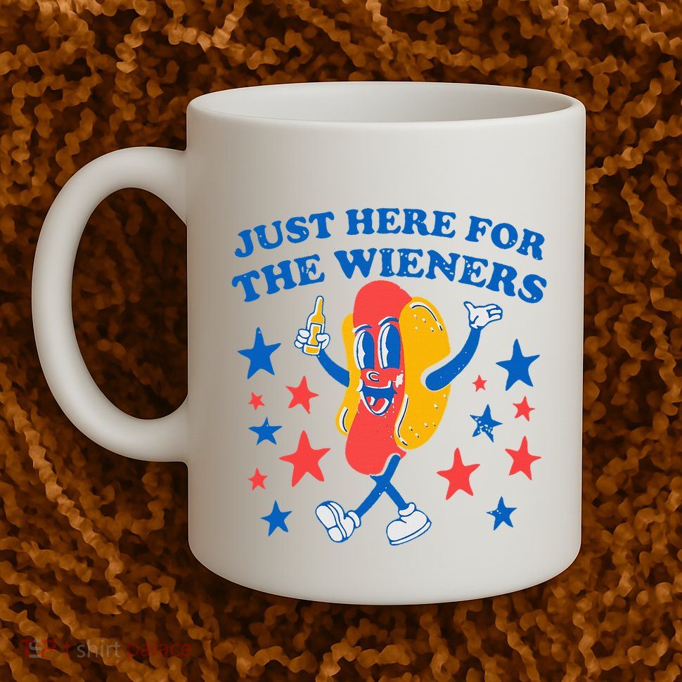 Hotdog IM Just Here For The Wieners Mug