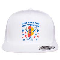 Hotdog IM Just Here For The Wieners Flat Bill Trucker Hat