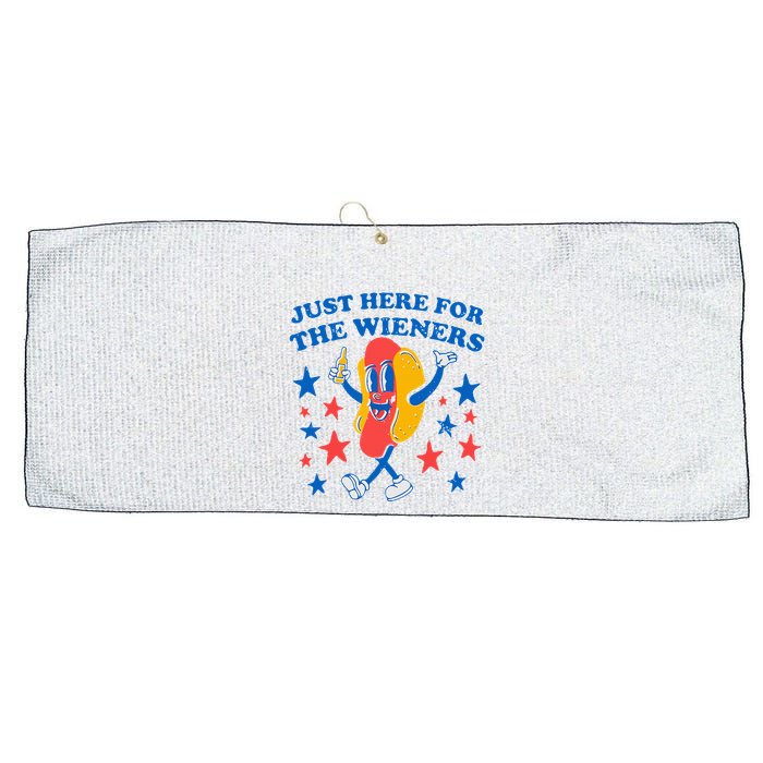 Hotdog IM Just Here For The Wieners Large Microfiber Waffle Golf Towel