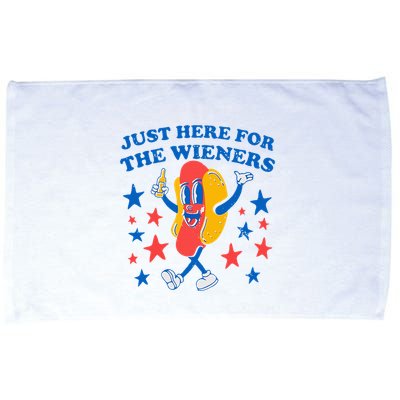 Hotdog IM Just Here For The Wieners Microfiber Hand Towel