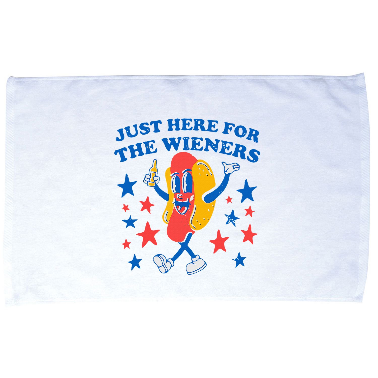 Hotdog IM Just Here For The Wieners Microfiber Hand Towel