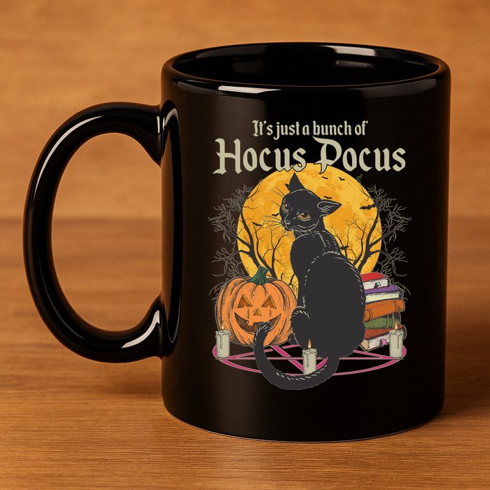 Halloween It's Just A Bunch Of Hocus Pocus 11oz C Handle Ceramic Mug