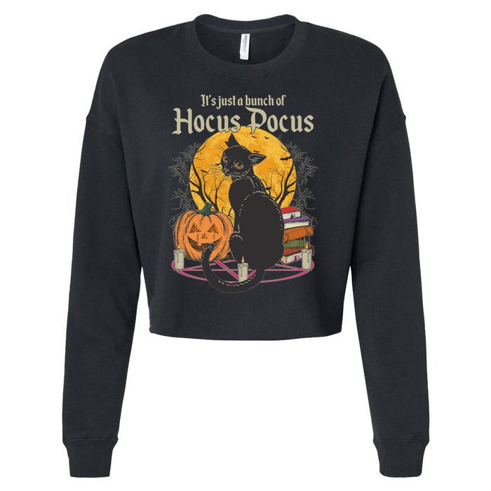 Halloween It's Just A Bunch Of Hocus Pocus Cropped Pullover Crew