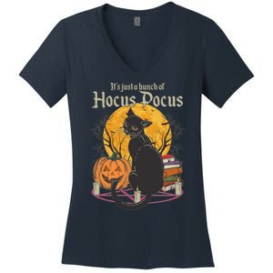 Halloween It's Just A Bunch Of Hocus Pocus Women's V-Neck T-Shirt