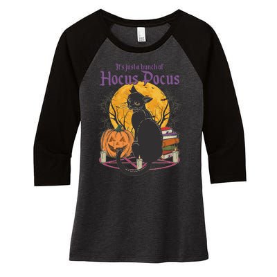 Halloween It's Just A Bunch Of Hocus Pocus Women's Tri-Blend 3/4-Sleeve Raglan Shirt