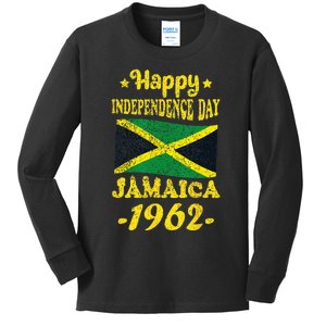 Happy Independence Jamaica Est 6th August 1962 Jamaican Kids Long Sleeve Shirt