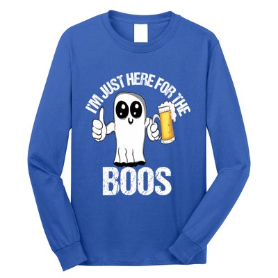 Halloween Im Just Here For The Boos Beer Ing Cool Gift Long Sleeve Shirt