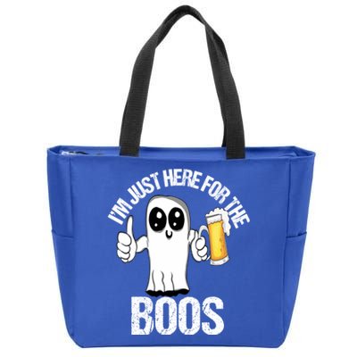 Halloween Im Just Here For The Boos Beer Ing Cool Gift Zip Tote Bag