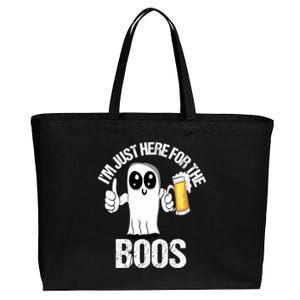 Halloween Im Just Here For The Boos Beer Ing Cool Gift Cotton Canvas Jumbo Tote