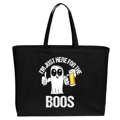 Halloween Im Just Here For The Boos Beer Ing Cool Gift Cotton Canvas Jumbo Tote