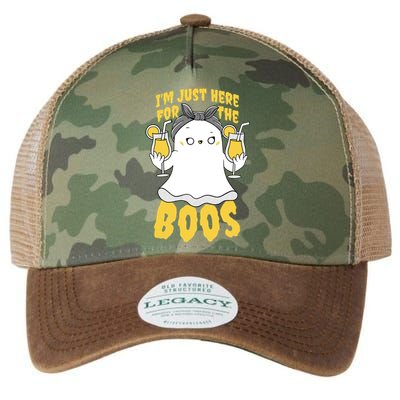 Halloween Im Just Here For The Boos Funny Cool Gift Legacy Tie Dye Trucker Hat