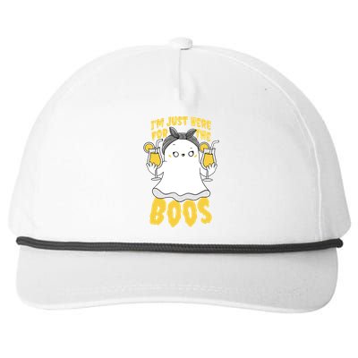 Halloween Im Just Here For The Boos Funny Cool Gift Snapback Five-Panel Rope Hat