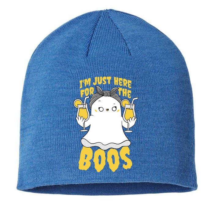 Halloween Im Just Here For The Boos Funny Cool Gift Sustainable Beanie