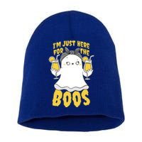 Halloween Im Just Here For The Boos Funny Cool Gift Short Acrylic Beanie