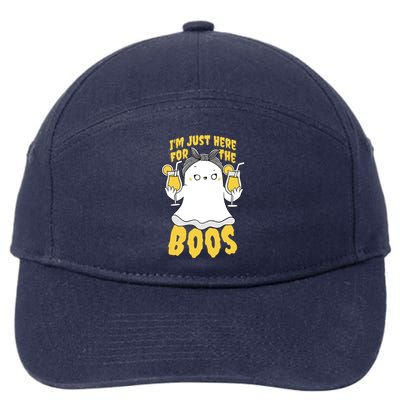 Halloween Im Just Here For The Boos Funny Cool Gift 7-Panel Snapback Hat