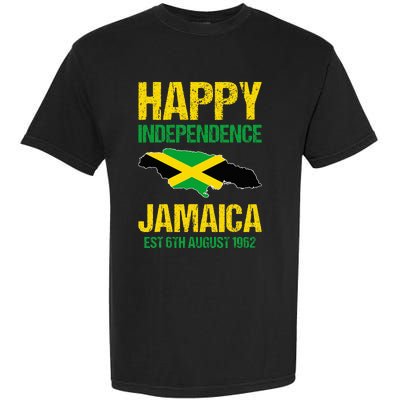 Happy Independence Jamaica Est 6th August 1962 Jamaican Garment-Dyed Heavyweight T-Shirt