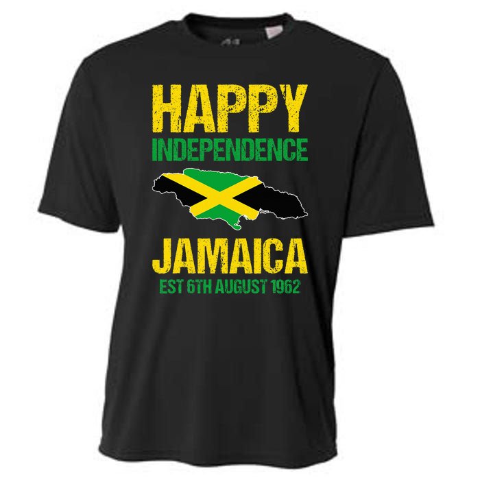 Happy Independence Jamaica Est 6th August 1962 Jamaican Cooling Performance Crew T-Shirt