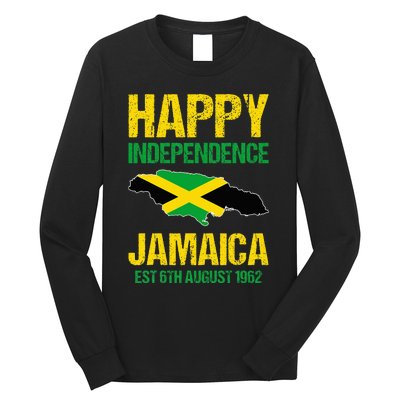 Happy Independence Jamaica Est 6th August 1962 Jamaican Long Sleeve Shirt