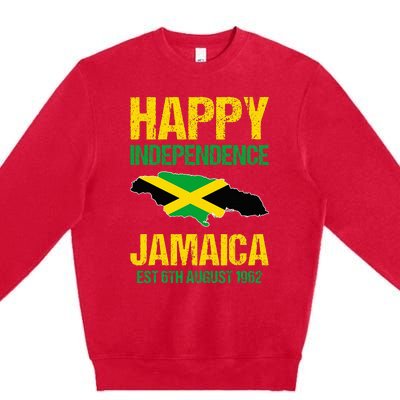 Happy Independence Jamaica Est 6th August 1962 Jamaican Premium Crewneck Sweatshirt