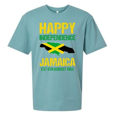 Happy Independence Jamaica Est 6th August 1962 Jamaican Sueded Cloud Jersey T-Shirt