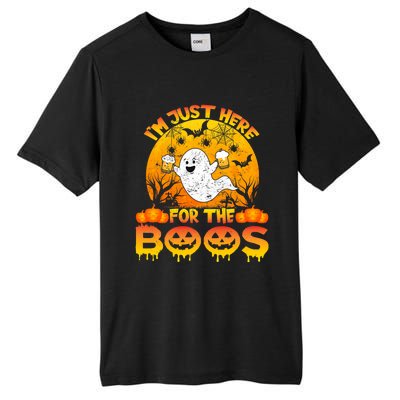 Halloween IM Just Here For The Boos Funny Ghost Costume Tall Fusion ChromaSoft Performance T-Shirt