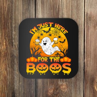 Halloween IM Just Here For The Boos Funny Ghost Costume Coaster