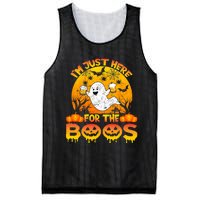 Halloween IM Just Here For The Boos Funny Ghost Costume Mesh Reversible Basketball Jersey Tank