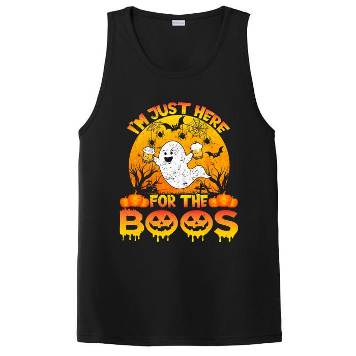 Halloween IM Just Here For The Boos Funny Ghost Costume PosiCharge Competitor Tank