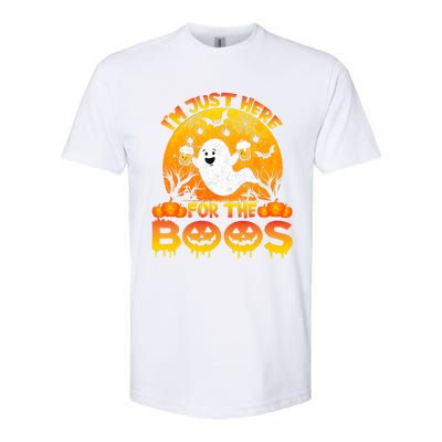 Halloween IM Just Here For The Boos Funny Ghost Costume Softstyle CVC T-Shirt