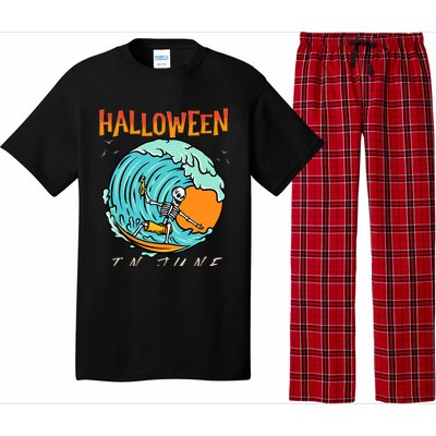 Halloween In June Funny Summer Vacation Beach Family Trip Gift Pajama Set