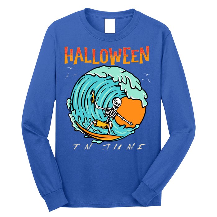 Halloween In June Funny Summer Vacation Beach Family Trip Gift Long Sleeve Shirt