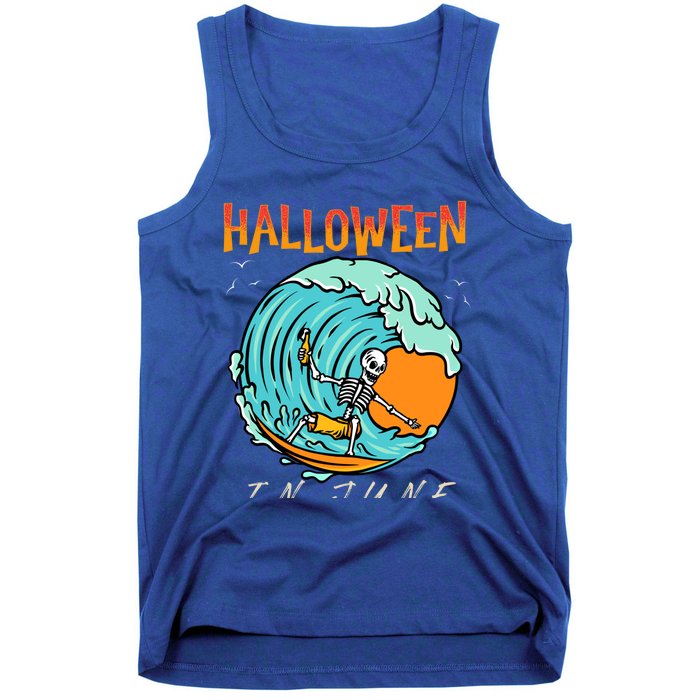 Halloween In June Funny Summer Vacation Beach Family Trip Gift Tank Top