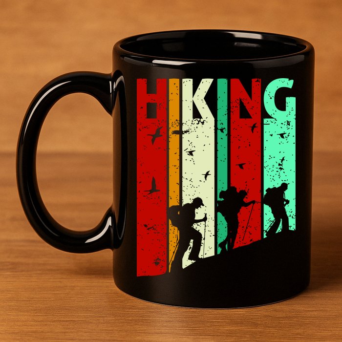 Hiking 11oz C Handle Ceramic Mug