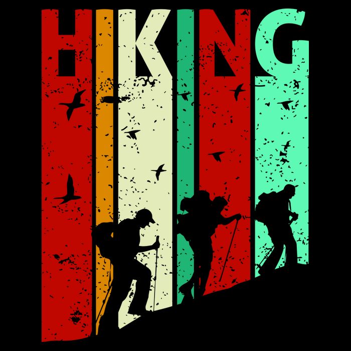 Hiking Flat Bill Trucker Hat