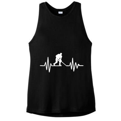 Hockey Is Like Football But Just For Men Ladies PosiCharge Tri-Blend Wicking Tank