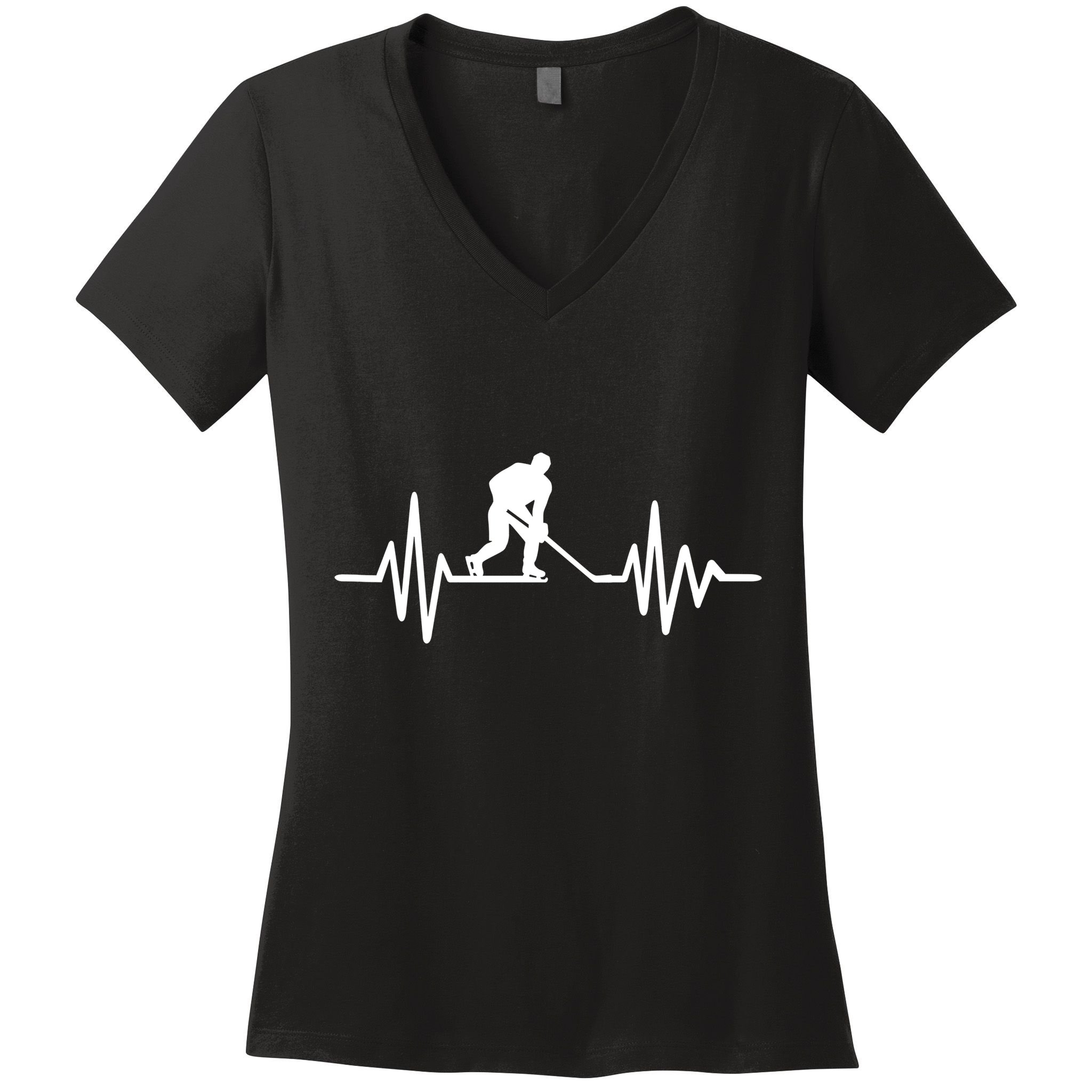 Hockey Is Like Football But Just For Men Women's V-Neck T-Shirt