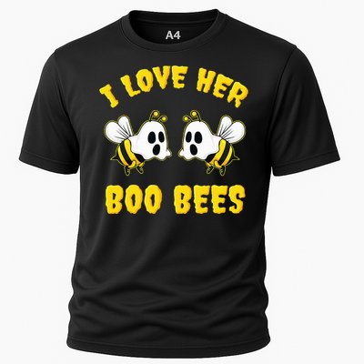 Halloween I Love Her Boo Bees Funny Cooling Performance Crew T-Shirt