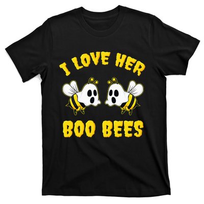 Halloween I Love Her Boo Bees Funny T-Shirt