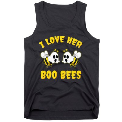 Halloween I Love Her Boo Bees Funny Tank Top