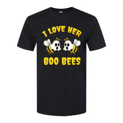 Halloween I Love Her Boo Bees Funny Softstyle CVC T-Shirt