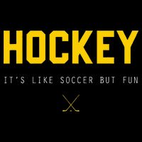 Hockey ItS Like Soccer But Fun Cropped Pullover Crew