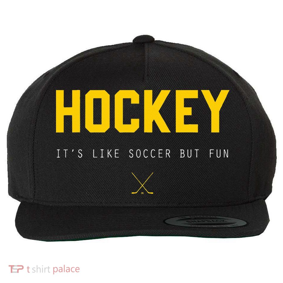 Hockey ItS Like Soccer But Fun Wool Snapback Cap