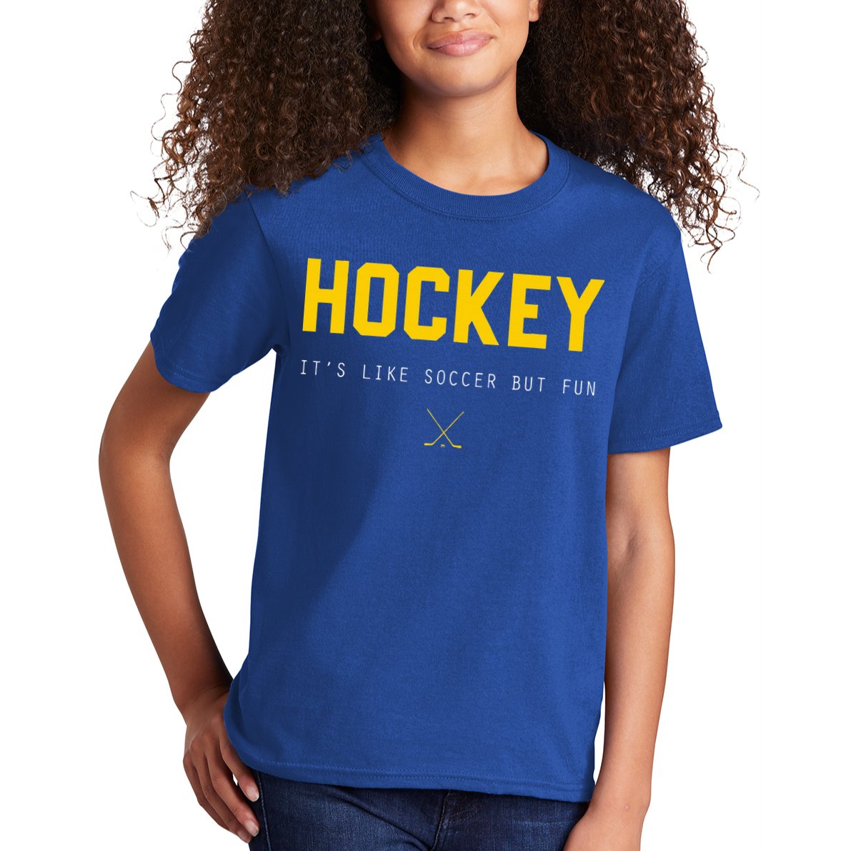 Hockey ItS Like Soccer But Fun Kids T-Shirt