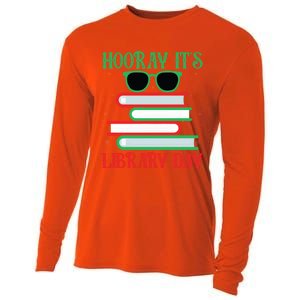 Hooray ItS Library Day Book Lovers Librarian Xmas Christmas Gift Cooling Performance Long Sleeve Crew