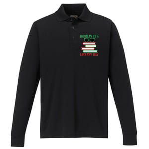 Hooray ItS Library Day Book Lovers Librarian Xmas Christmas Gift Performance Long Sleeve Polo