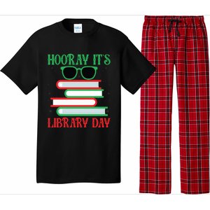 Hooray ItS Library Day Book Lovers Librarian Xmas Christmas Gift Pajama Set