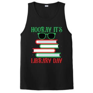 Hooray ItS Library Day Book Lovers Librarian Xmas Christmas Gift PosiCharge Competitor Tank