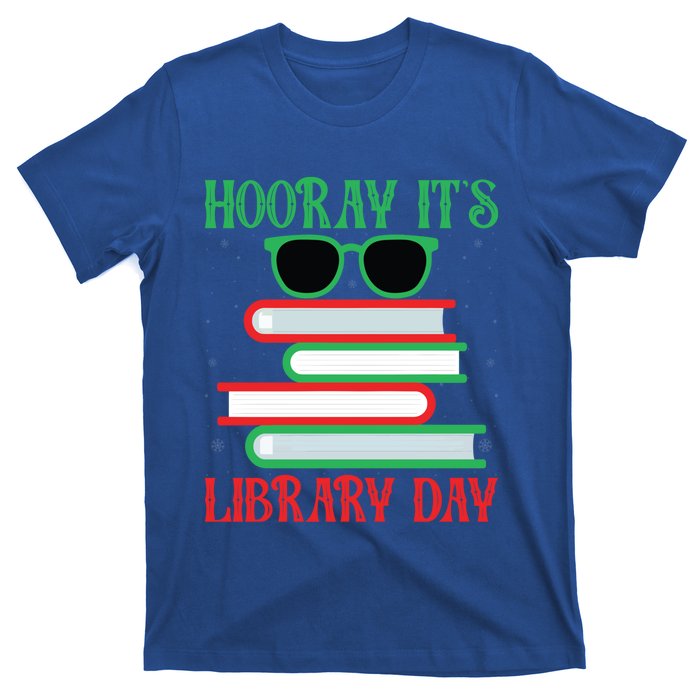 Hooray ItS Library Day Book Lovers Librarian Xmas Christmas Gift T-Shirt